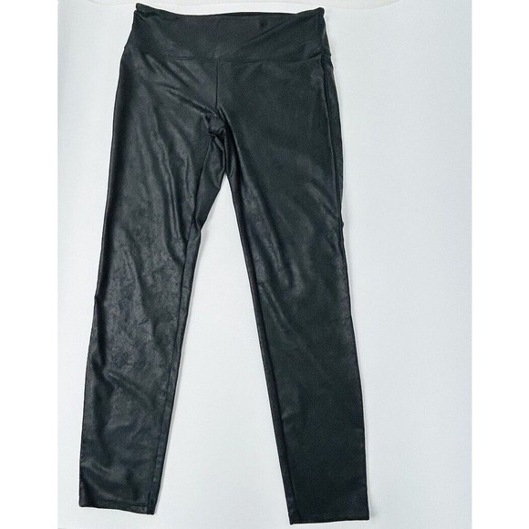 Sincerely Jules Bandier‎ The Meadow Legging Black Shiny Athletic Wear Pant XL - Picture 2 of 10